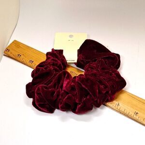 Super huge jumbo velvet burgundy scrunchie hair tie soft
